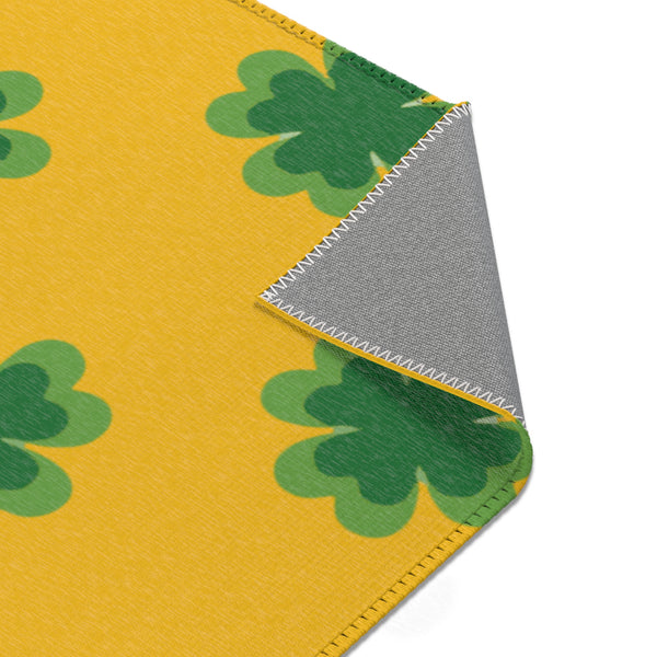 Yellow Clover Leaf Area Rugs