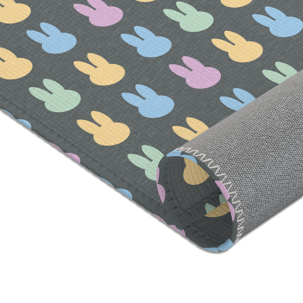 Dark Grey Bunny Area Rugs
