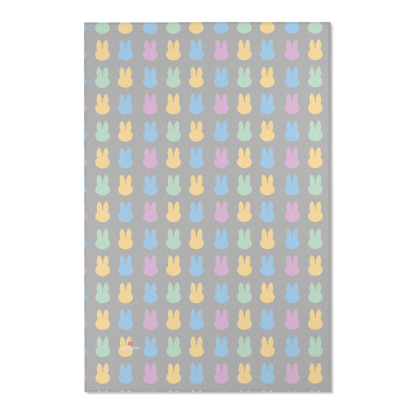 Grey Bunny Rabbit Area Rugs
