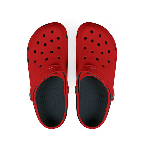 Red Solid Color Clogs, EVA Foam Unisex Clogs For Men or Women