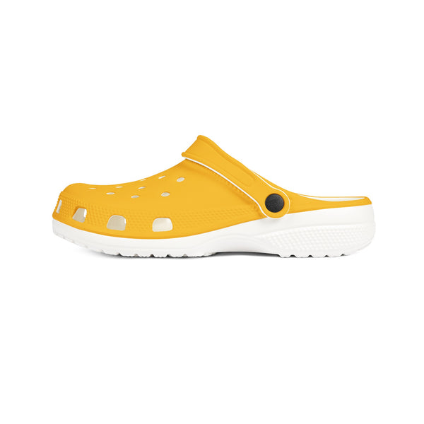 Yellow Solid Color Clogs, EVA Foam Unisex Clogs For Men or Women
