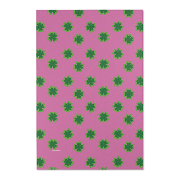 Pink Clover Leaf Area Rugs