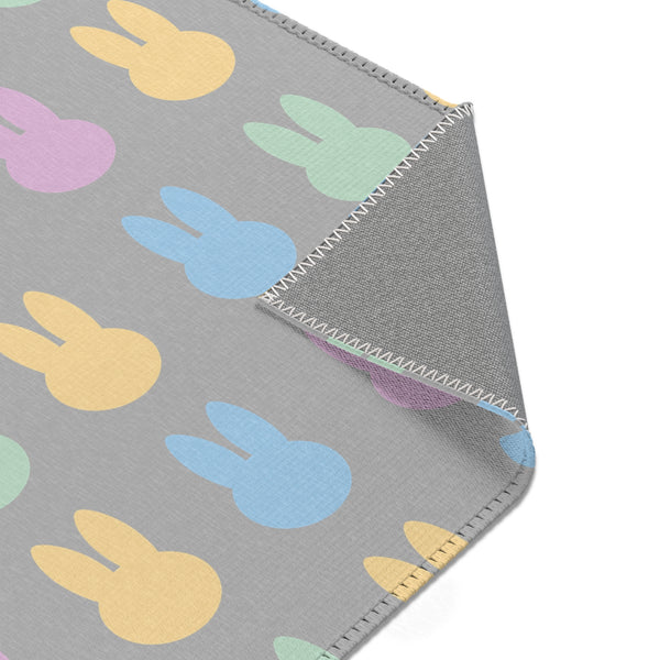 Grey Bunny Rabbit Area Rugs