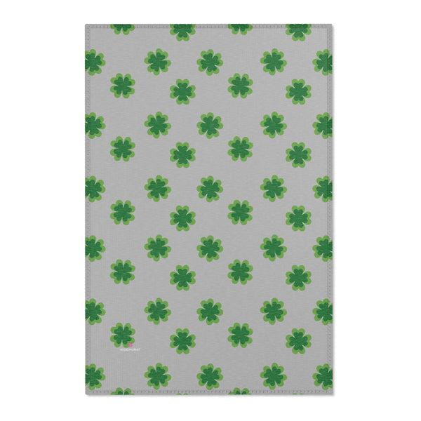 Grey Clover Leaf Area Rugs