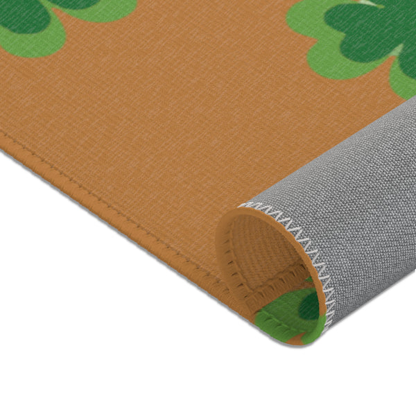 Brown Clover Leaf Area Rugs