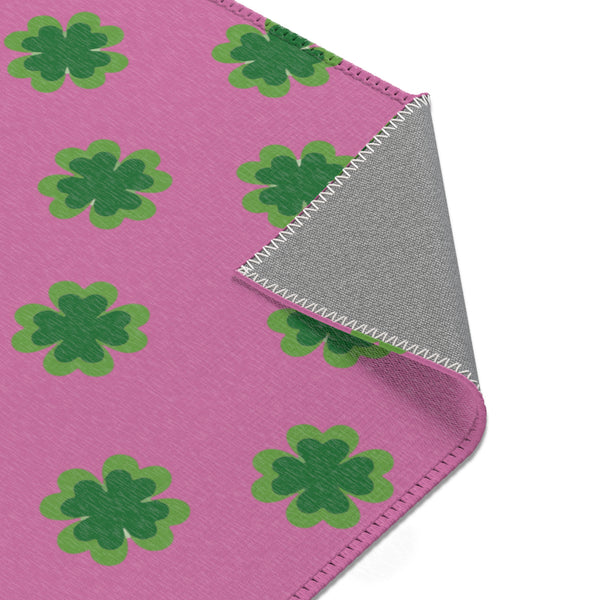 Pink Clover Leaf Area Rugs