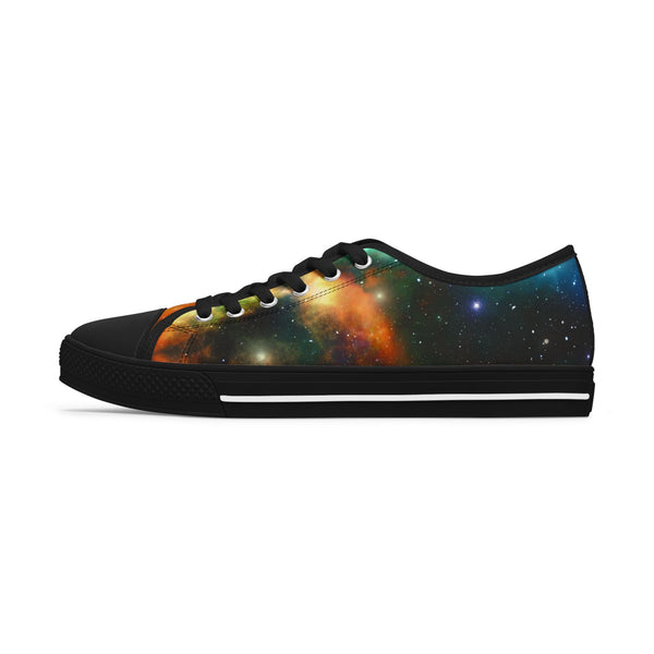 Colorful Galaxy Space Women's Sneakers, Galaxy Print Women's Low Top Sneakers Tennis Shoes, Canvas Fashion Sneakers With Durable Rubber Outsoles and Shock-Absorbing Layer and Memory Foam Insoles&nbsp;(US Size: 5.5-12)