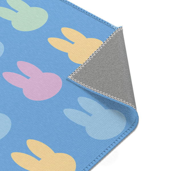 Blue Bunny Rabbit Area Rugs