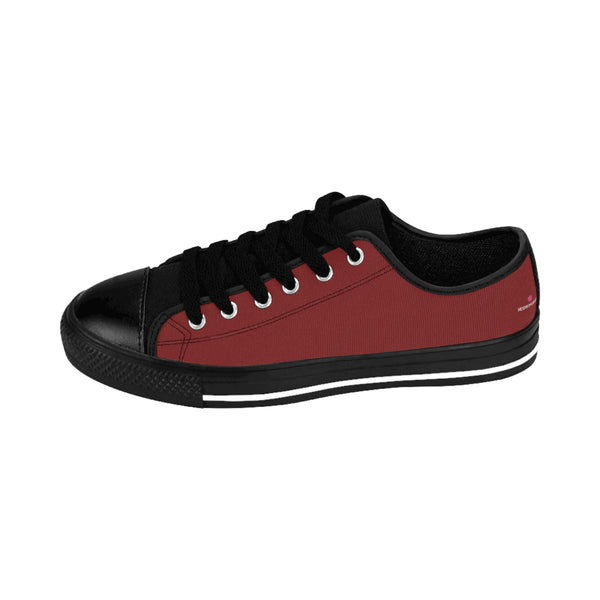 Brick Reddish Brown Women's Shoes, Solid Brown Color&nbsp;Print Designer Low Top Fashion Tennis Shoes Women's Sneakers Footwear Streetwear Lightweight Low Top Shoes (US Size: 6-12)