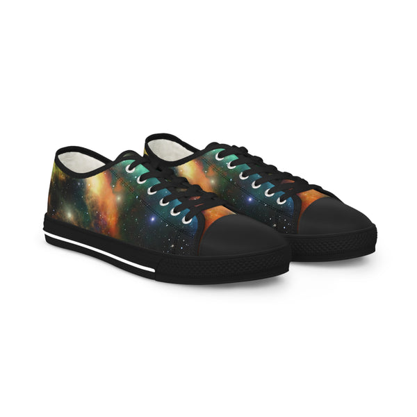 Colorful Galaxy Print Men's Sneakers, Best Low Tops, Best Designer Men's Low Top Sneakers