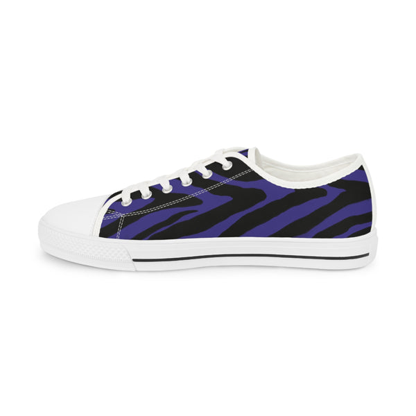 Purple Zebra Print Men's Sneakers, Best Low Tops Designer Men's Low Top Sneakers (US Size: 5-14)