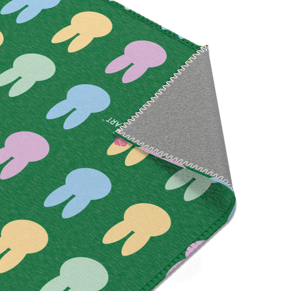 Green Bunny Rabbit Area Rugs