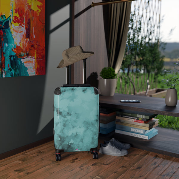 Blue Abstract Print Suitcases, Travel Bag Suitcases