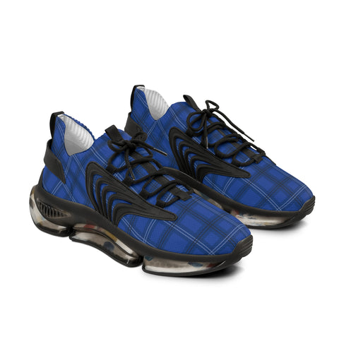 Blue Plaid Men's Mesh Sneakers, Royal Blue Classic Plaid Print Best Comfy Men's Mesh-Knit Designer Premium Laced Up Breathable Comfy Sports Sneakers Shoes (US Size: 5-12) Mesh Athletic&nbsp;Shoes, Mens Mesh Shoes,&nbsp;Mesh Shoes Men,&nbsp;Men's Classic Low Top Mesh Sneaker, Men's Breathable Mesh Shoes, Mesh Sneakers Casual Shoes&nbsp;