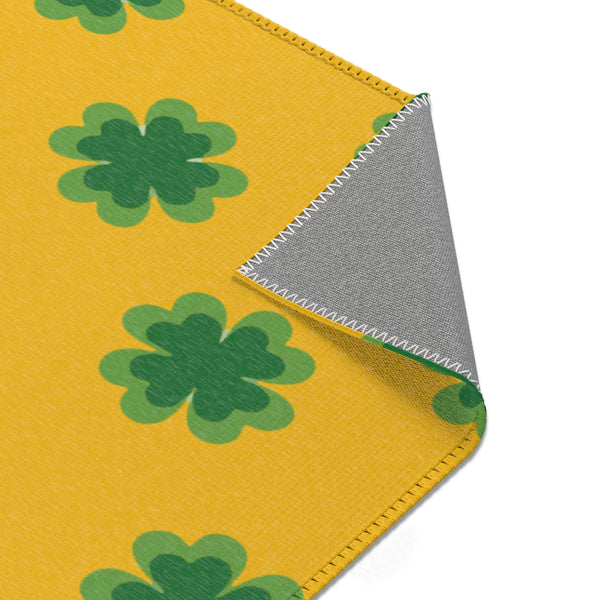 Yellow Clover Leaf Area Rugs