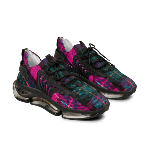 Pink Plaid Men's Mesh Sneakers, Pink and Green Plaid Classic Print Best Comfy Men's Mesh-Knit Designer Premium Laced Up Breathable Comfy Sports Sneakers Shoes (US Size: 5-12) Mesh Athletic&nbsp;Shoes, Mens Mesh Shoes,&nbsp;Mesh Shoes Men,&nbsp;Men's Classic Low Top Mesh Sneaker, Men's Breathable Mesh Shoes, Mesh Sneakers Casual Shoes&nbsp;