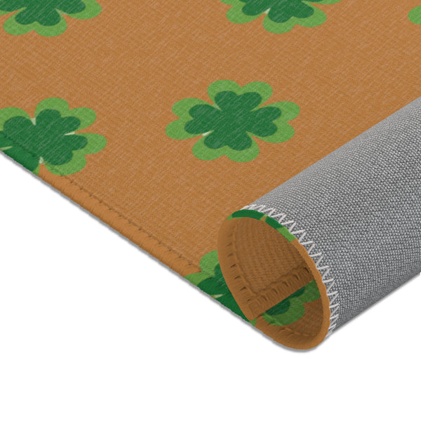 Brown Clover Leaf Area Rugs