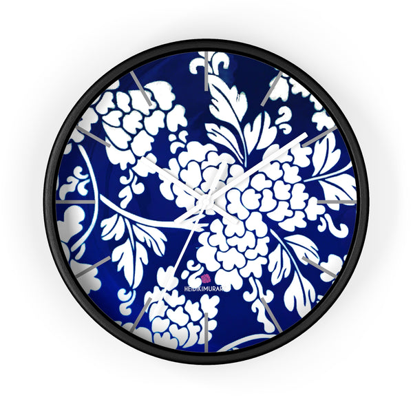 Blue Oriental Style Wall Clock