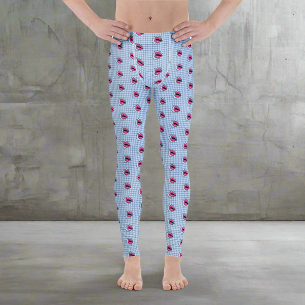 Pink Lips Valentine's Day Meggings, Men's Leggings