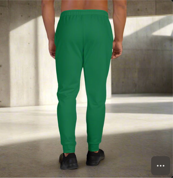 Dark Green Men's Joggers, Emerald Green Casual Comfy Sweatpants For Men-Made in EU/MX