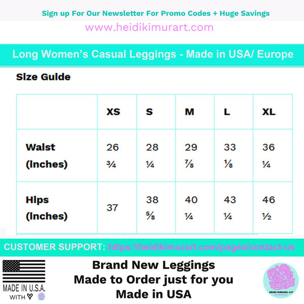 Black Striped Women's Causal Leggings, UPF 50+ Best Modern Ladies Casual Tights- Made in USA/ EU/ MX