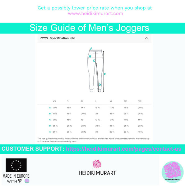 Pink Blue Striped Men's Joggers, Colorful Geometric Men's Pants-Made in USA/EU/MX (US Size: XS-3XL)