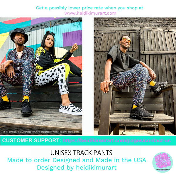 Yellow Black Striped Track Pants, Best Unisex Running Athletic Jogger Track Trouser Sweatpants Pants For Men and Women - Made in USA/EU/MX (US Size: XS-3XL)