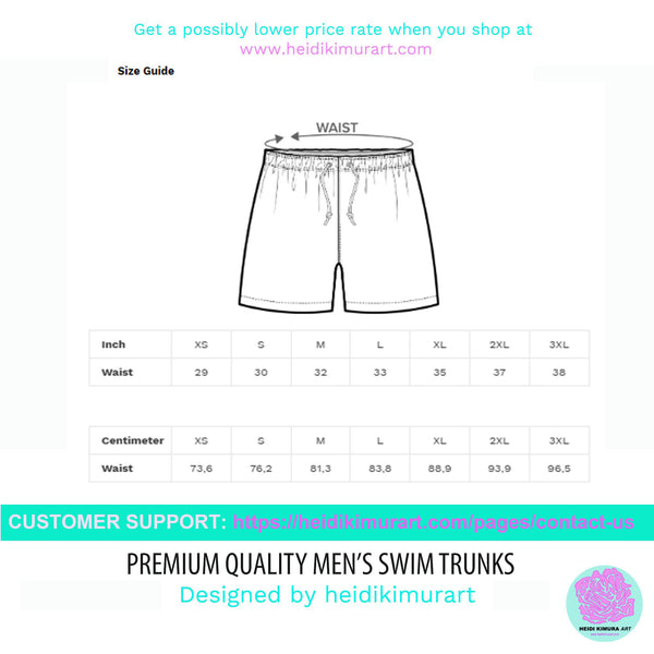Green Cherries Print Men's Swimwear, Red Cherries Print Cute Designer Best Men's Swim Trunks For Men (US Size: XS-3XL)
