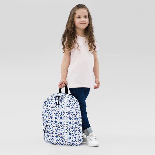 Blue Stars Print Backpack