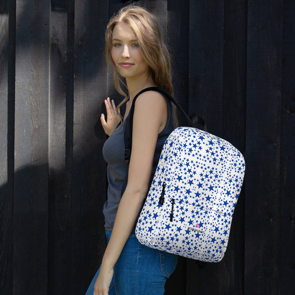 Blue Stars Print Backpack