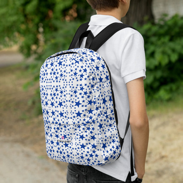 Blue Stars Print Backpack