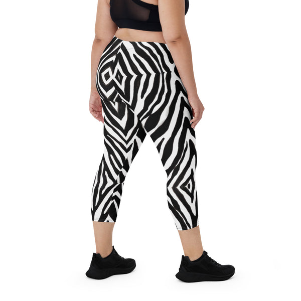 Zebra Print Capri Leggings