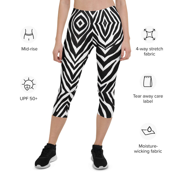 Zebra Print Capri Leggings