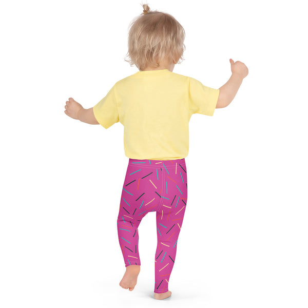 Pink Birthday Sprinkles Kid's Leggings, Birthday Girl or Boy Print Designer Kid's Girl's Leggings Active Wear 38-40 UPF Fitness Workout Gym Wear Running Tights, Comfy Stretchy Pants (2T-7) Made in USA/EU/MX, Girls' Leggings & Pants, Leggings For Girls, Designer Girls Leggings Tights, Leggings For Girl Child