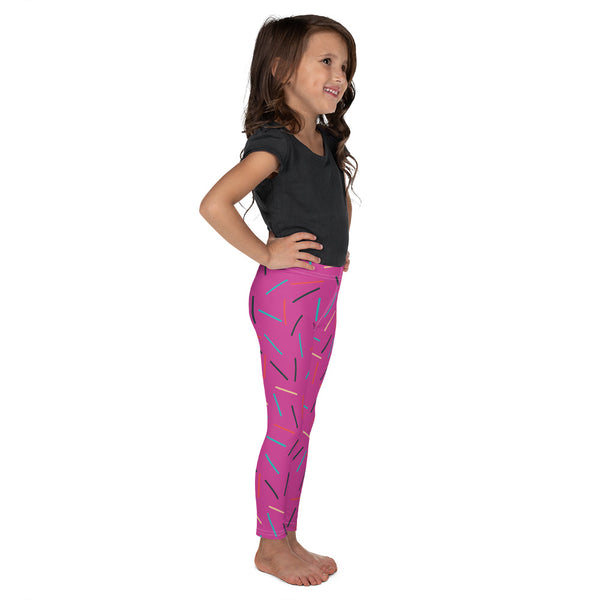 Pink Birthday Sprinkles Kid's Leggings, Birthday Girl or Boy Print Designer Kid's Girl's Leggings Active Wear 38-40 UPF Fitness Workout Gym Wear Running Tights, Comfy Stretchy Pants (2T-7) Made in USA/EU/MX, Girls' Leggings & Pants, Leggings For Girls, Designer Girls Leggings Tights, Leggings For Girl Child