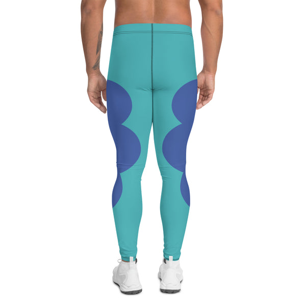 Blue Abstract Print Men's Leggings