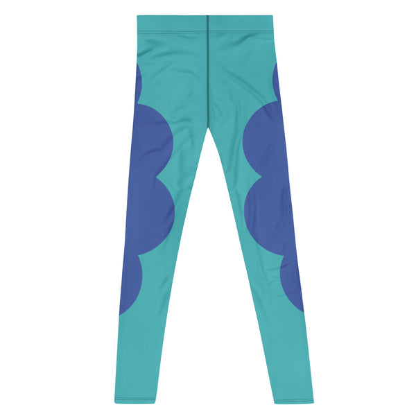 Blue Abstract Print Men's Leggings