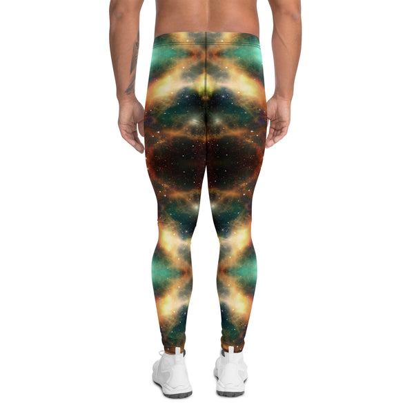 Mystic Lightning Men's Leggings, Colorful Best Mens Lightning Storm Pants, Thunder Lightning Leggings For Men-Made in USA/EU/MX (US Size: XS-3XL)&nbsp;Lighting Abstract Designer Print Sexy Meggings Men's Workout Gym Tights Leggings, Men's Compression Tights Pants&nbsp;&nbsp;