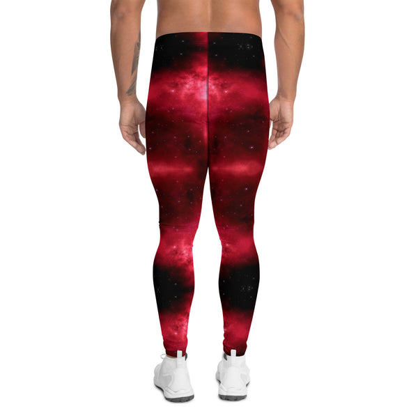 Hot Red Lightning Men's Leggings, Mens Lightning Storm Pants, Thunder Lightning Leggings For Men-Made in USA/EU/MX (US Size: XS-3XL)&nbsp;Lighting Abstract Designer Print Sexy Meggings Men's Workout Gym Tights Leggings, Men's Compression Tights Pants&nbsp;&nbsp;