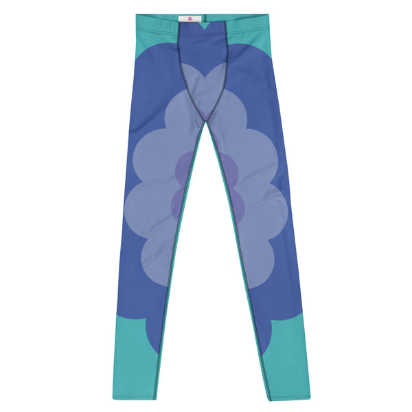 Blue Abstract Print Men's Leggings