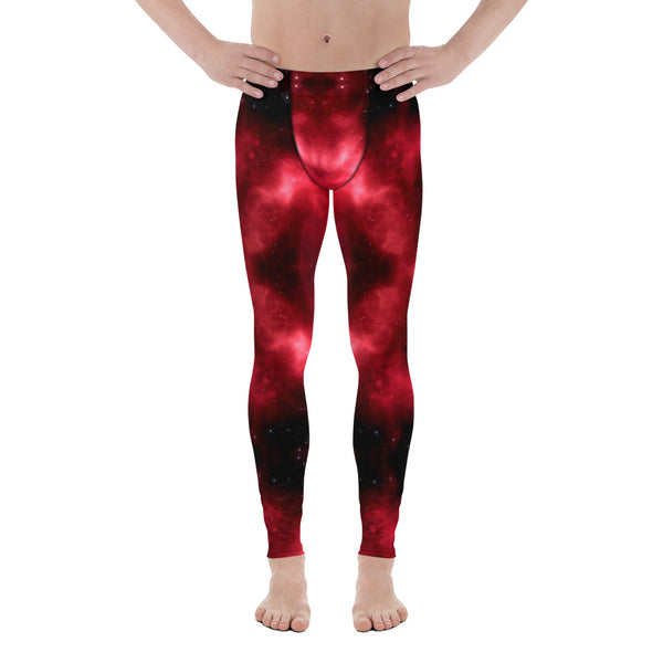 Hot Red Lightning Men's Leggings, Mens Lightning Storm Pants, Thunder Lightning Leggings For Men-Made in USA/EU/MX (US Size: XS-3XL)&nbsp;Lighting Abstract Designer Print Sexy Meggings Men's Workout Gym Tights Leggings, Men's Compression Tights Pants&nbsp;&nbsp;