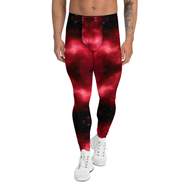 Red Lightning Men's Leggings, Mens Lightning Storm Pants, Thunder Lightning Leggings For Men-Made in USA/EU/MX (US Size: XS-3XL) Lighting Abstract Designer Print Sexy Meggings Men's Workout Gym Tights Leggings, Men's Compression Tights Pants&nbsp;&nbsp;