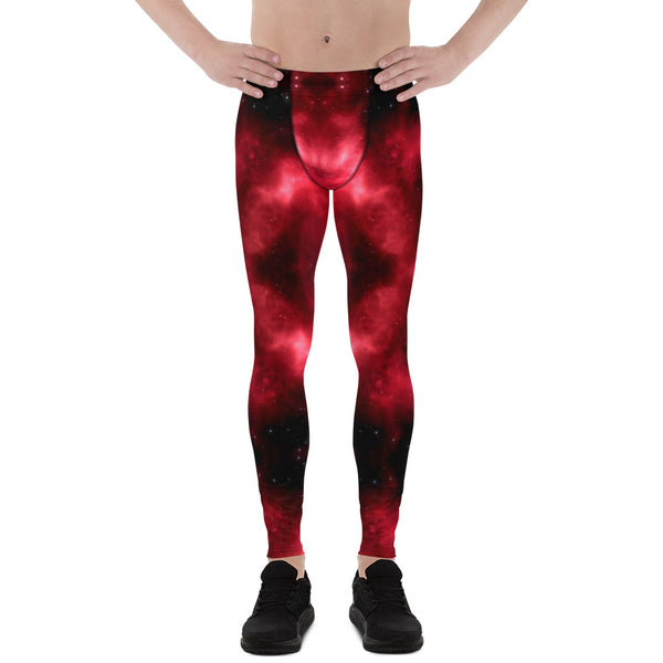 Red Lightning Men's Leggings, Mens Lightning Storm Pants, Thunder Lightning Leggings For Men-Made in USA/EU/MX (US Size: XS-3XL) Lighting Abstract Designer Print Sexy Meggings Men's Workout Gym Tights Leggings, Men's Compression Tights Pants&nbsp;&nbsp;