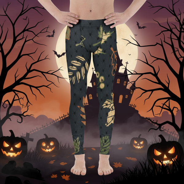 Fall Halloween Spiders Meggings, Men's Leggings