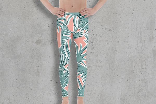Pink Tropical Floral Meggings, Best Men's Leggings