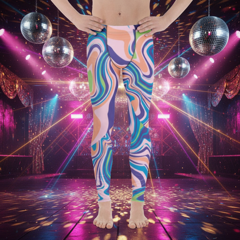 Abstract Meggings, Colorful Men's Leggings