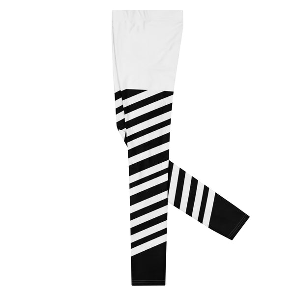 White Stripes Best Meggings, Designer Men's Leggings