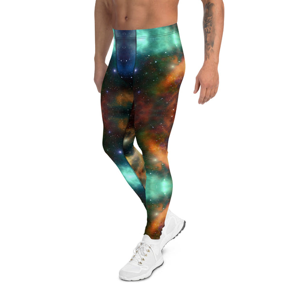 Mystic Lightning Men's Leggings, Colorful Best Mens Lightning Storm Pants, Thunder Lightning Leggings For Men-Made in USA/EU/MX (US Size: XS-3XL)&nbsp;Lighting Abstract Designer Print Sexy Meggings Men's Workout Gym Tights Leggings, Men's Compression Tights Pants&nbsp;&nbsp;