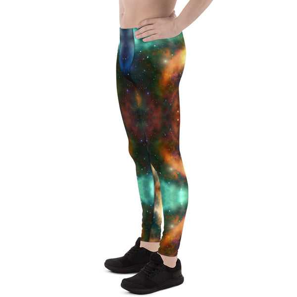 Mystic Lightning Men's Leggings, Colorful Best Mens Lightning Storm Pants, Thunder Lightning Leggings For Men-Made in USA/EU/MX (US Size: XS-3XL)&nbsp;Lighting Abstract Designer Print Sexy Meggings Men's Workout Gym Tights Leggings, Men's Compression Tights Pants&nbsp;&nbsp;