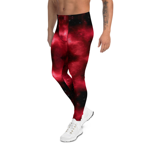 Hot Red Lightning Men's Leggings, Mens Lightning Storm Pants, Thunder Lightning Leggings For Men-Made in USA/EU/MX (US Size: XS-3XL)&nbsp;Lighting Abstract Designer Print Sexy Meggings Men's Workout Gym Tights Leggings, Men's Compression Tights Pants&nbsp;&nbsp;